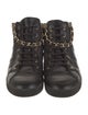 Chanel Interlocking CC Logo Leather Sneakers