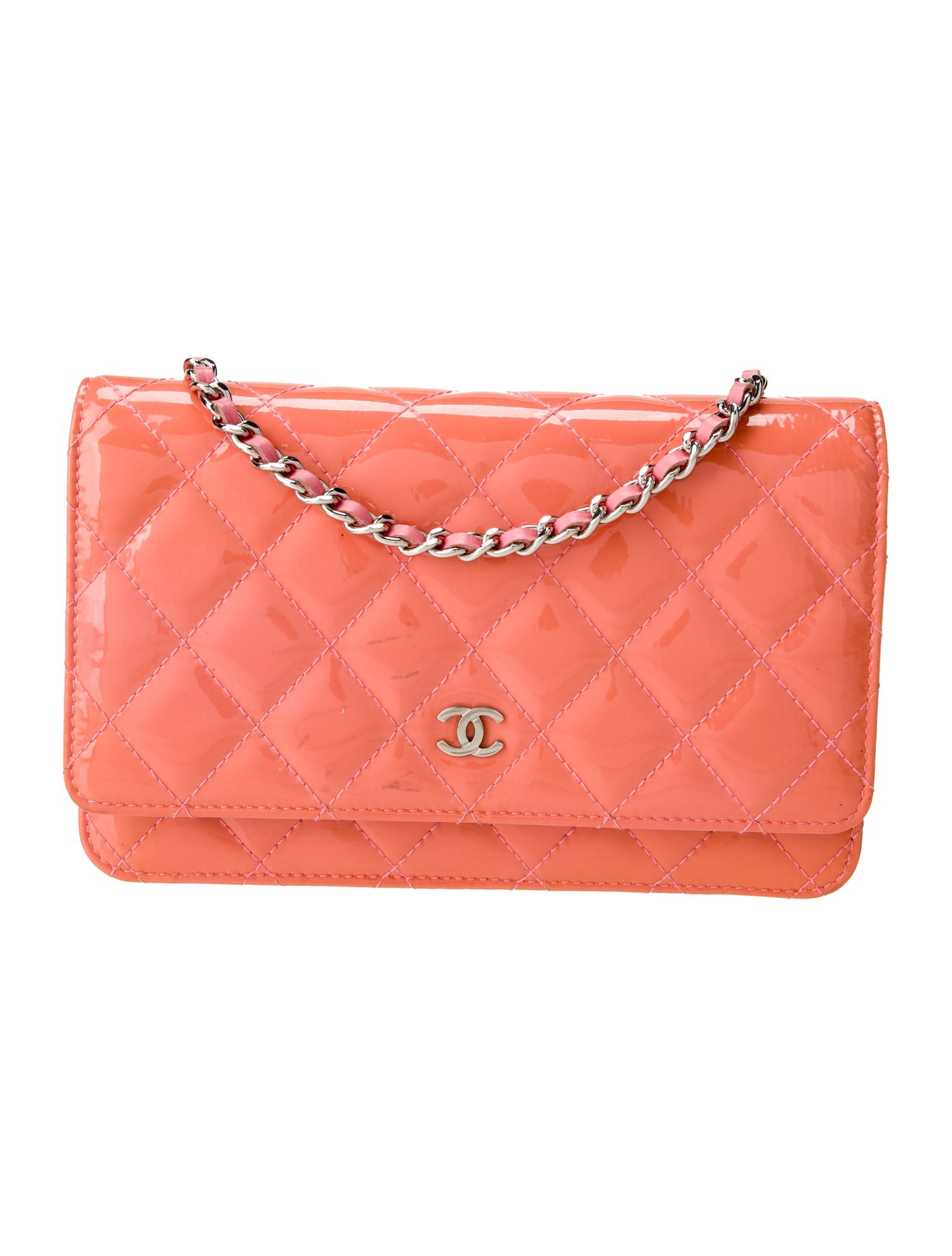 Chanel Classic Patent Wallet on Chain