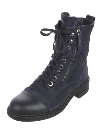Chanel 2018 Interlocking CC Logo Combat Boots