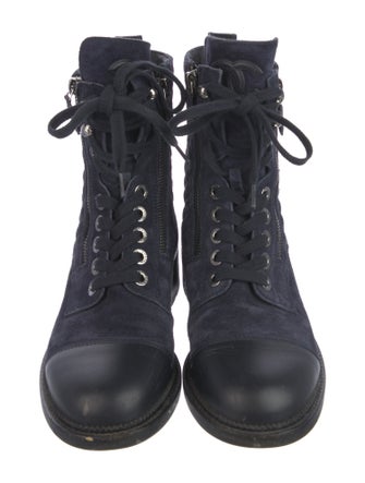 Chanel 2018 Interlocking CC Logo Combat Boots