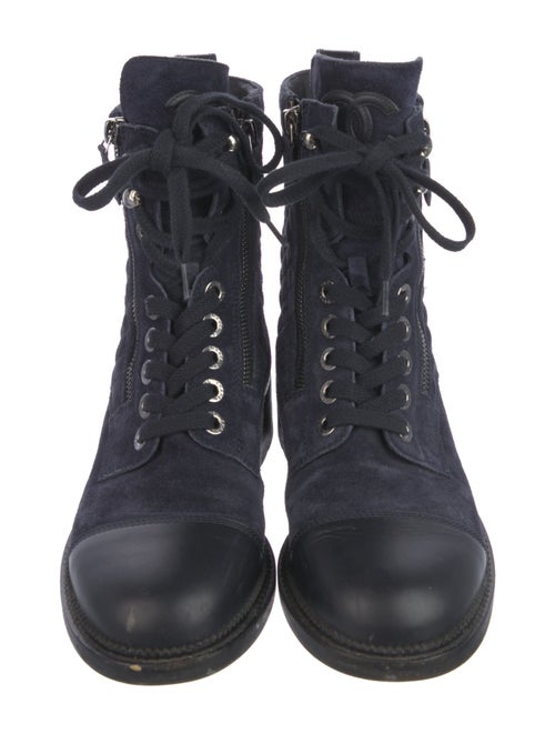 Chanel 2018 Interlocking CC Logo Combat Boots