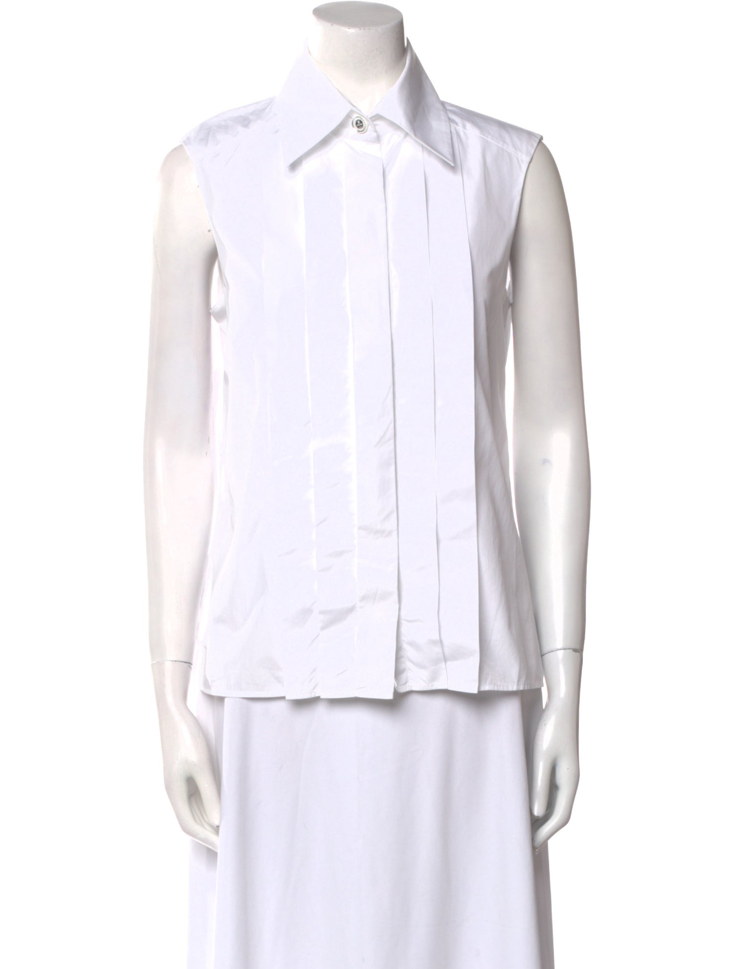 Chanel 2019 Sleeveless Button-Up Top