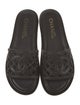 Chanel Interlocking CC Logo Leather Slides