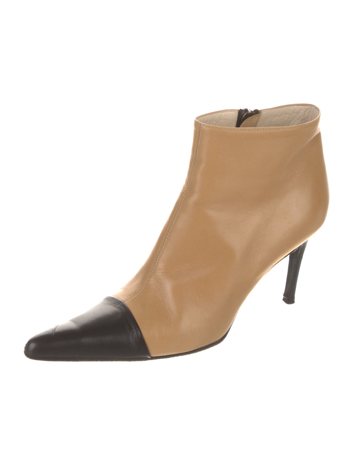 Chanel Interlocking CC Logo Leather Boots