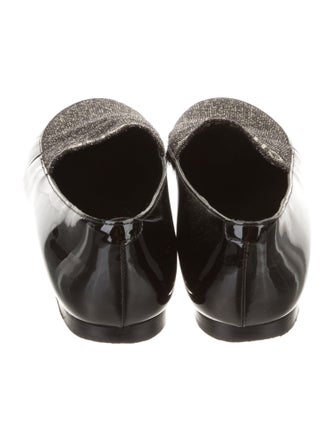 Chanel Patent Leather Graphic Print Loafers