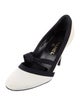 Chanel Interlocking CC Logo Grosgrain Trim Pumps
