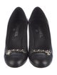 Chanel Interlocking CC Logo Leather Pumps