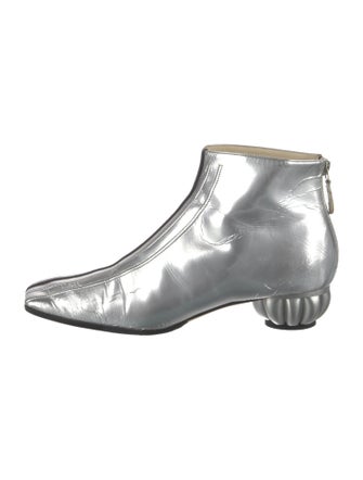 Chanel Interlocking CC Logo Patent Leather Boots