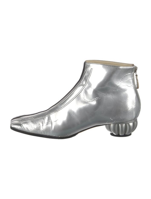 Chanel Interlocking CC Logo Patent Leather Boots