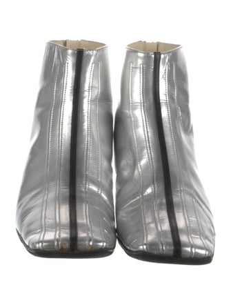 Chanel Interlocking CC Logo Patent Leather Boots
