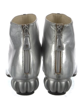 Chanel Interlocking CC Logo Patent Leather Boots