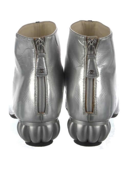 Chanel Interlocking CC Logo Patent Leather Boots