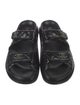 Chanel Interlocking CC Logo Leather Slides