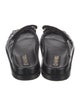 Chanel Interlocking CC Logo Leather Slides