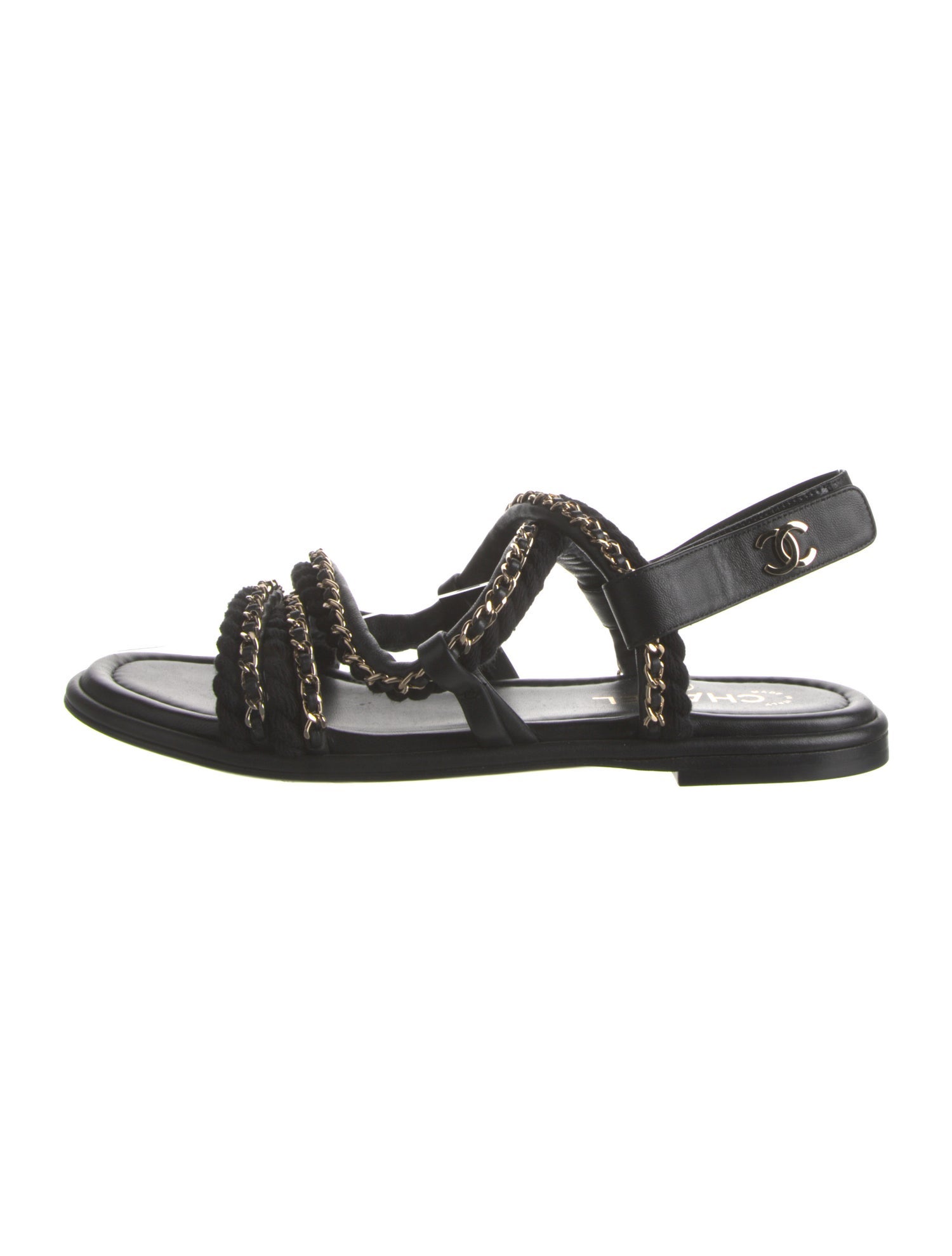 Chanel 2022 Interlocking CC Logo Gladiator Sandals