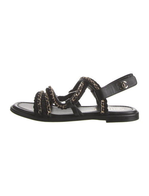 Chanel 2022 Interlocking CC Logo Gladiator Sandals