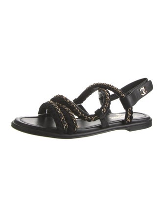 Chanel 2022 Interlocking CC Logo Gladiator Sandals