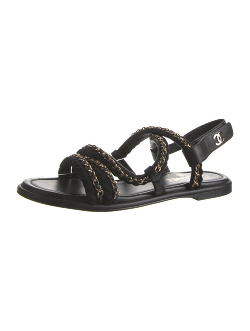 Chanel 2022 Interlocking CC Logo Gladiator Sandals