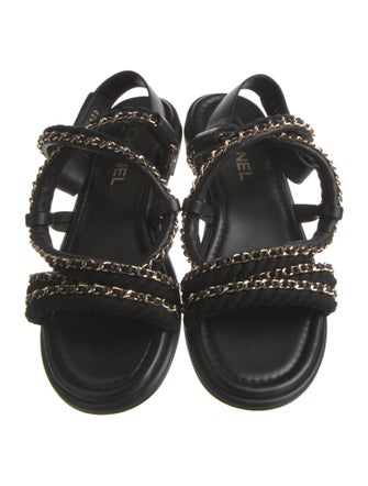 Chanel 2022 Interlocking CC Logo Gladiator Sandals