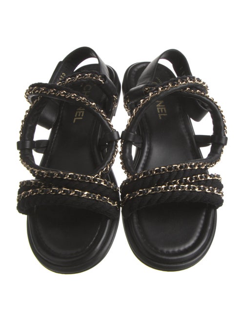 Chanel 2022 Interlocking CC Logo Gladiator Sandals