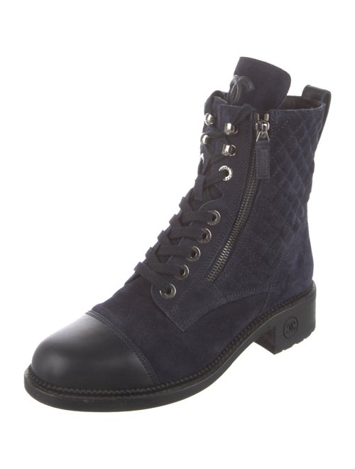 Chanel 2018 Interlocking CC Logo Combat Boots