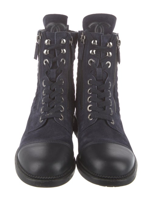 Chanel 2018 Interlocking CC Logo Combat Boots
