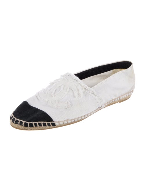 Chanel Interlocking CC Logo Canvas Espadrilles