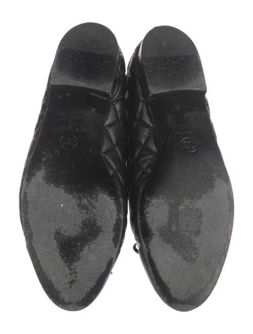 Chanel Interlocking CC Logo Leather Ballet Flats