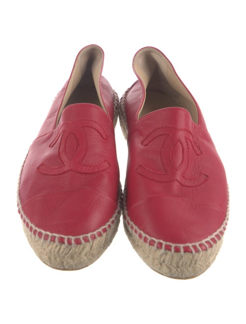 Chanel Interlocking CC Logo Lambskin Espadrilles