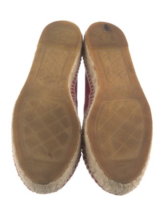 Chanel Interlocking CC Logo Lambskin Espadrilles