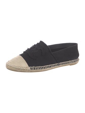 Chanel Interlocking CC Logo Canvas Espadrilles