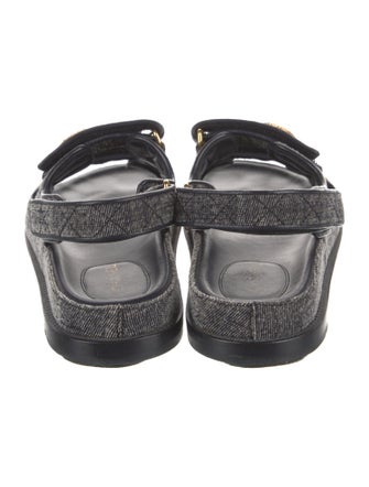 Chanel 2021 Interlocking CC Logo Slingback Sandals