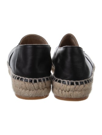 Chanel Interlocking CC Logo Leather Espadrilles