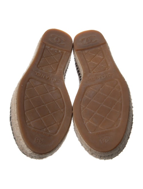 Chanel Interlocking CC Logo Leather Espadrilles