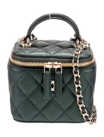 Chanel Mini Top Handle Vanity Case w/ Chain