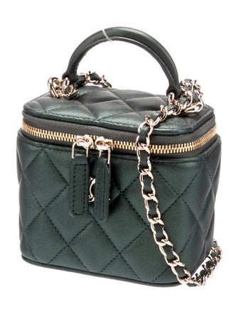 Chanel Mini Top Handle Vanity Case w/ Chain