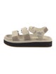 Chanel Interlocking CC Logo Suede Sandals