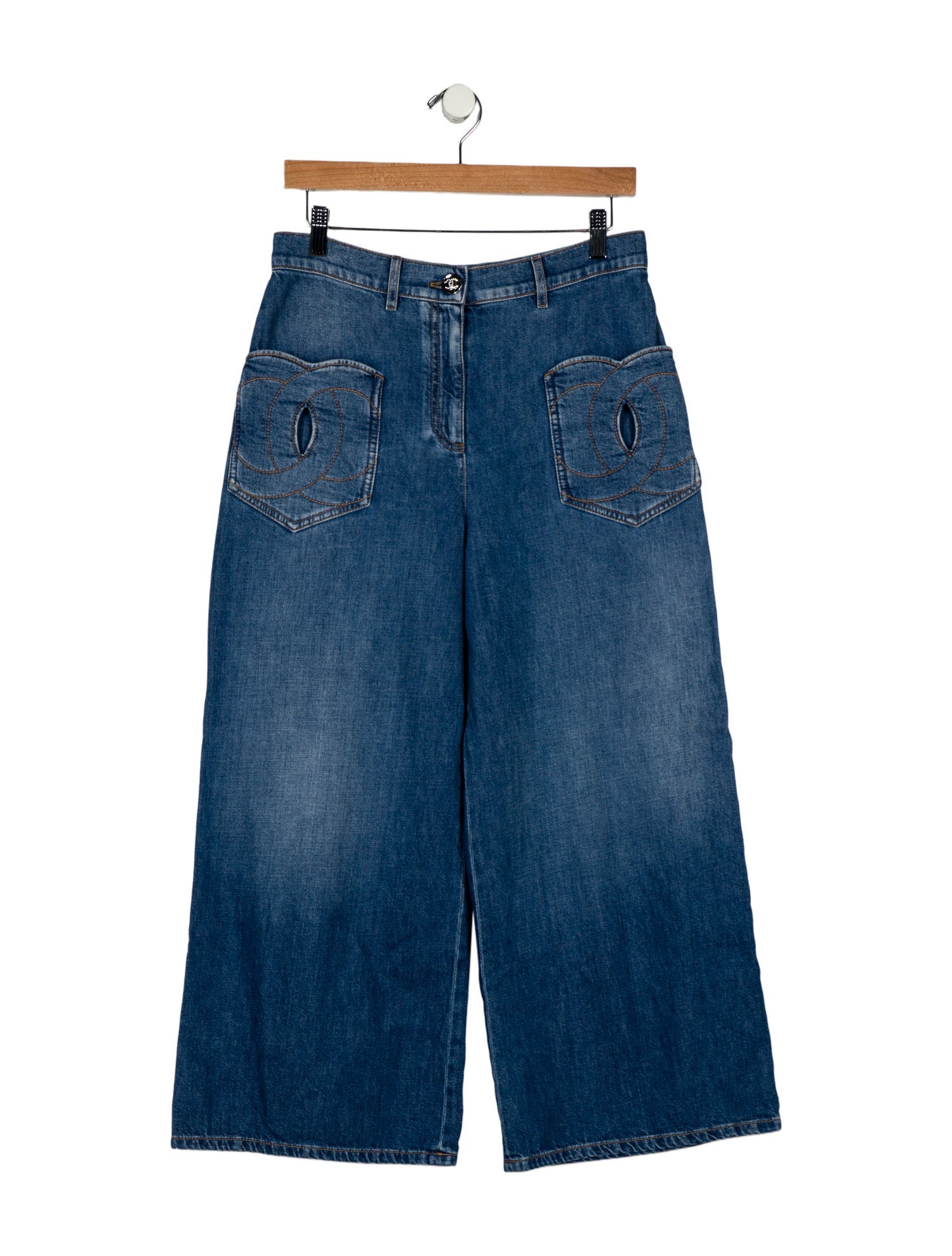 Chanel 2024 Wide Leg Jeans w/ Tags