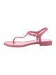 Chanel 2023 Interlocking CC Logo T-Strap Sandals