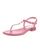 Chanel 2023 Interlocking CC Logo T-Strap Sandals