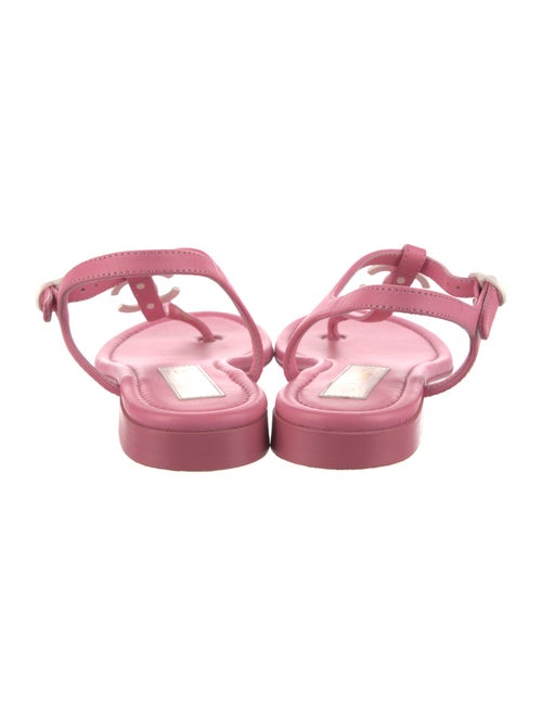 Chanel 2023 Interlocking CC Logo T-Strap Sandals
