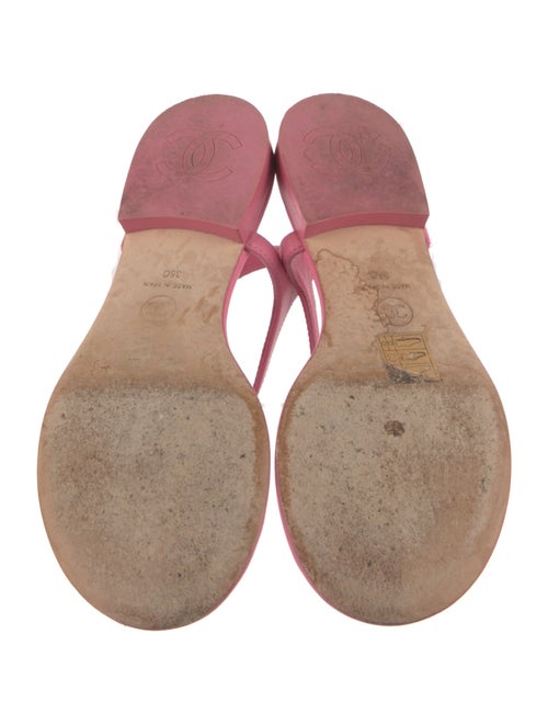 Chanel 2023 Interlocking CC Logo T-Strap Sandals