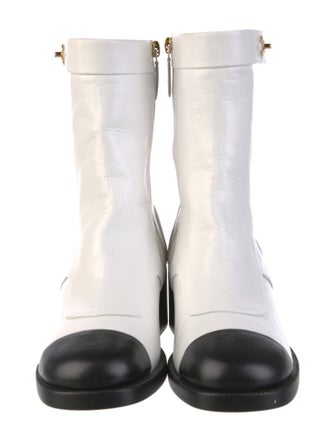Chanel 2022 Interlocking CC Logo Moto Boots