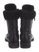 Chanel Interlocking CC Logo Calfskin Combat Boots