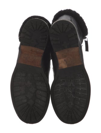 Chanel Interlocking CC Logo Calfskin Combat Boots