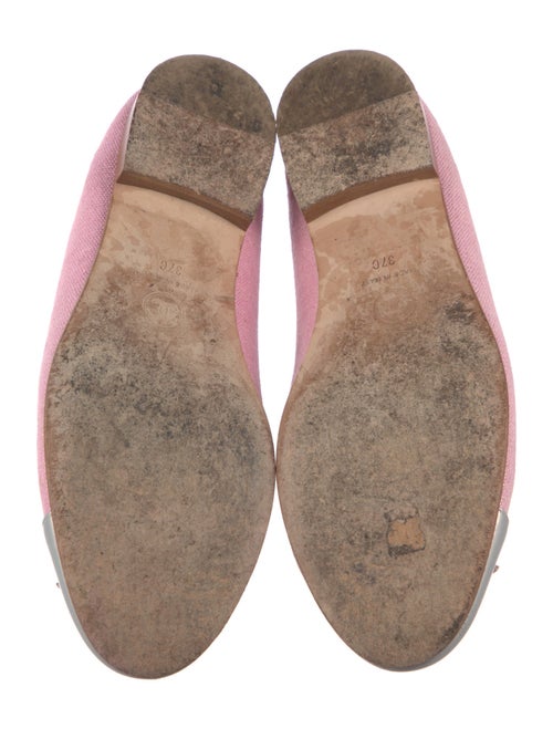Chanel Interlocking CC Logo Canvas Ballet Flats