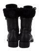 Chanel Interlocking CC Logo Leather Combat Boots