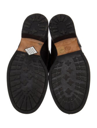 Chanel Interlocking CC Logo Leather Combat Boots