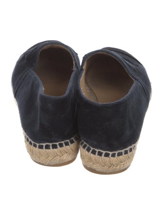 Chanel Interlocking CC Logo Velvet Espadrilles