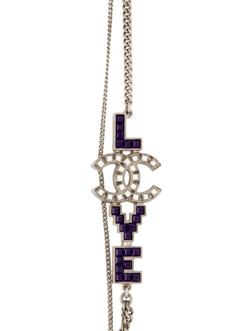 Chanel Strass 'COCO LOVE' CC Double Strand Necklace